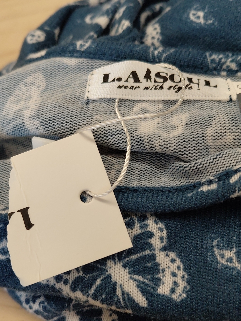 LA Soul Blue Mini Dress with White Floral Print